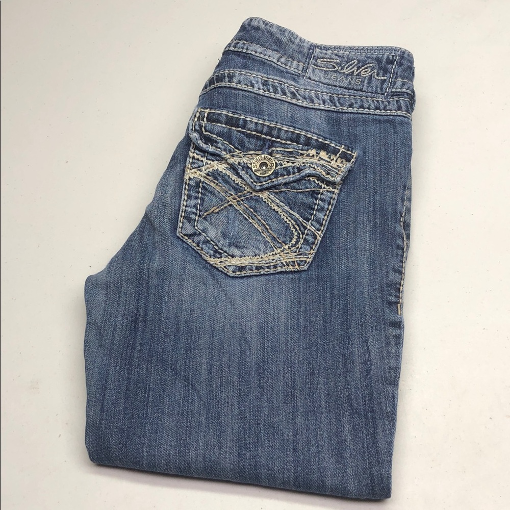 VINTAGE SILVER SUKI CAPRI JEANS 29x27 ⭐️